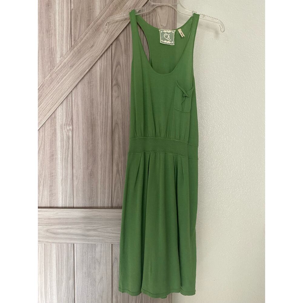 Qi Green tank dress pocket Size medium